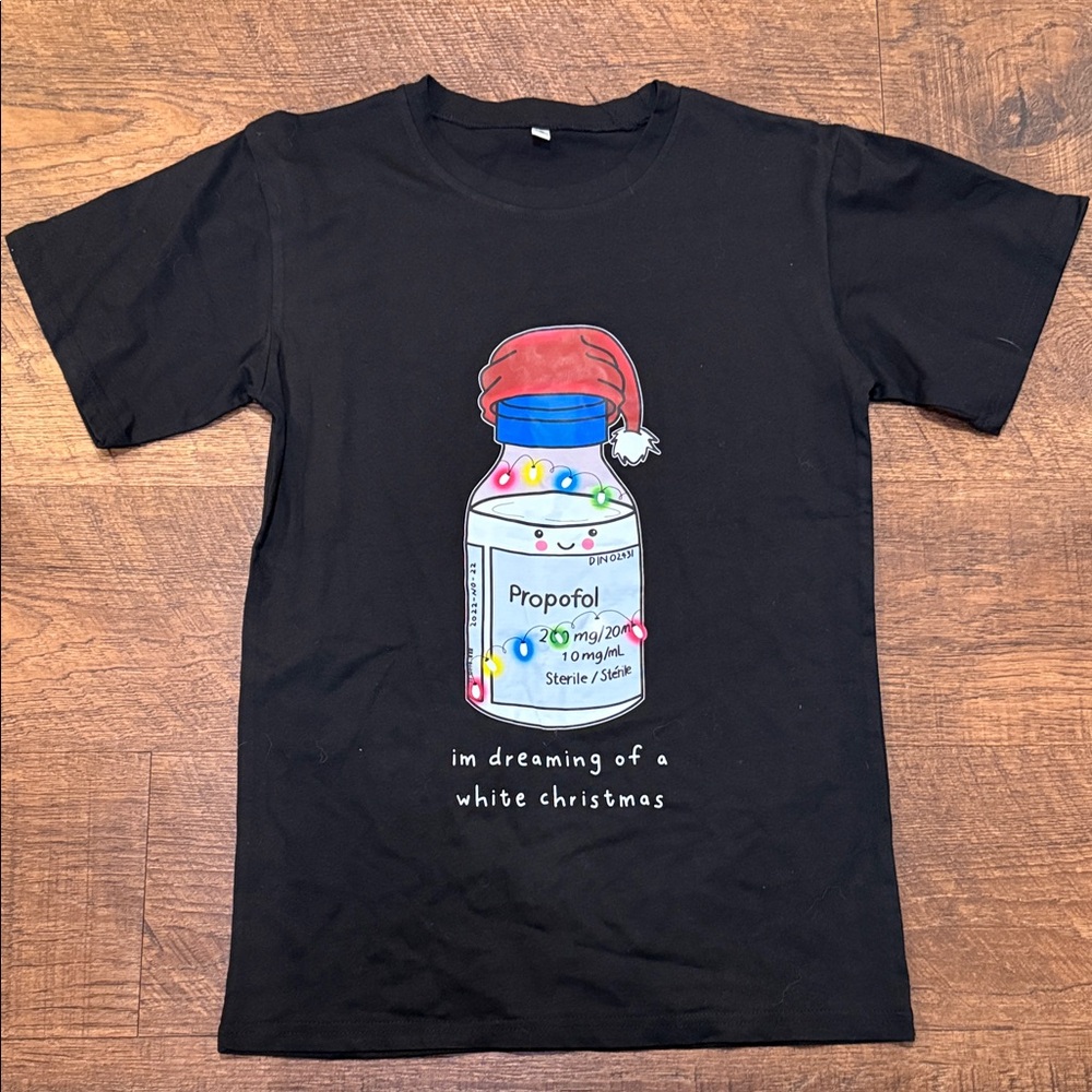 Funny Nurse Propofol Christmas T-Shirt Size Small